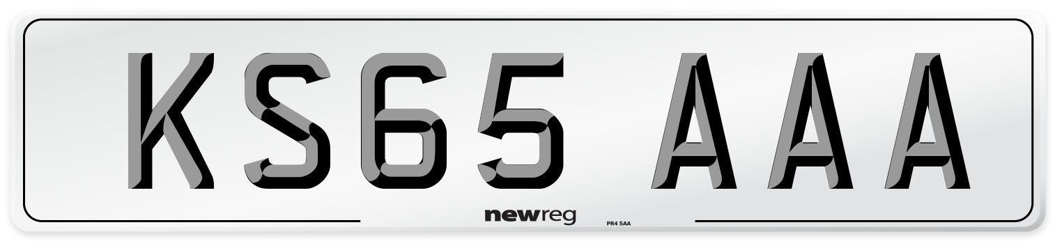 KS65 AAA Number Plate from New Reg